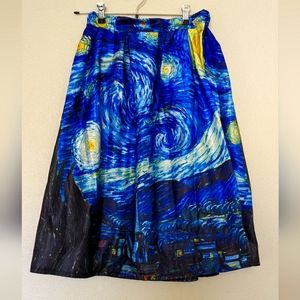 Starry night midi skirt